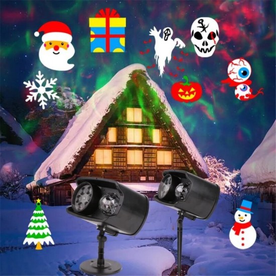 Halloween Christmas LED Projector Light Wireless Remote Indoor Outdoor Wonderland Projector