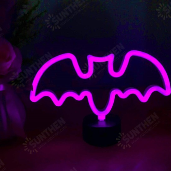 Halloween Decoration LED Neon Sign Light Indoor Night Table Lamp for Party Living Room Wedding Home Decoration