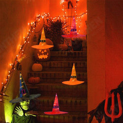 Halloween Hanging LED Witch Hat Party Prop Decor Costume Cosplay Accessory Supply Halloween Hanging LED Witch Hat Party Prop Decor Costume Cosplay Accessory Supply