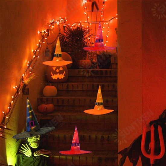 Halloween Hanging LED Witch Hat Party Prop Decor Costume Cosplay Accessory Supply Halloween Hanging LED Witch Hat Party Prop Decor Costume Cosplay Accessory Supply