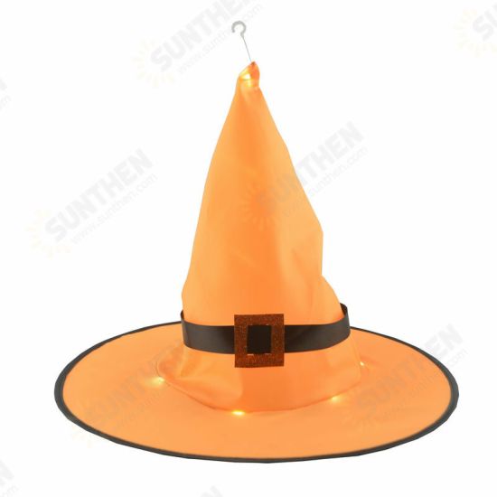 Halloween Hanging LED Witch Hat Party Prop Decor Costume Cosplay Accessory Supply