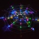 Halloween LED Spider Web String Light Outdoor Horror Party Props Lamp Cobweb Spooky Decor