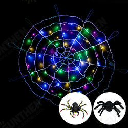 Halloween LED Spider Web String Light Outdoor Horror Party Props Lamp Cobweb Spooky Decor Halloween LED Spider Web String Light Outdoor Horror Party Props Lamp Cobweb Spooky Decor