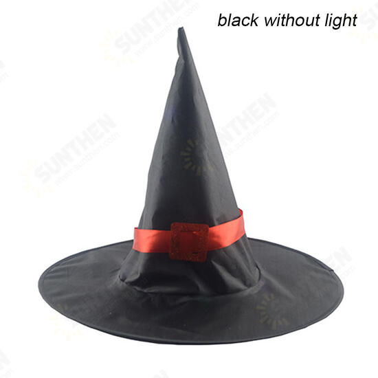 Halloween LED Witch Hat Party Prop Decor Costume Cosplay Accessory Supply