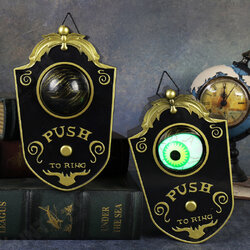 Halloween One Eyed Doorbell Decoration Horror Props Glowing Hanging Piece Whole Door Hanging Plastic Doorbell Eye Bell Decor Halloween One Eyed Doorbell Decoration Horror Props Glowing Hanging Piece Whole Door Hanging Plastic Doorbell Eye Bell Decor
