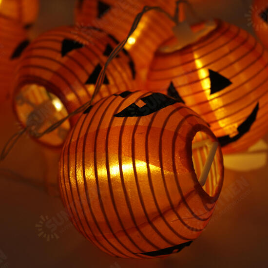 Halloween Pumpkin LED String Light 1.5M 4M Battery Operated Lantern House Party Vintage Lamp