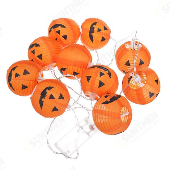 Halloween Pumpkin LED String Light 1.5M 4M Battery Operated Lantern House Party Vintage Lamp