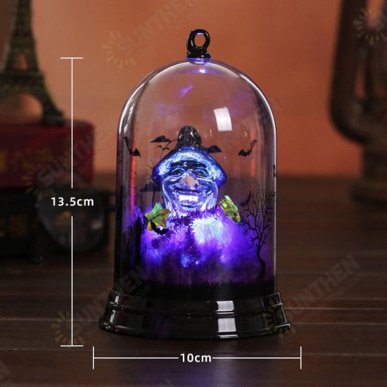 Halloween Small Lampshade Humorous Pumpkin Witch Black Cat Night Light Decoration Home Furnishing Holiday Gift