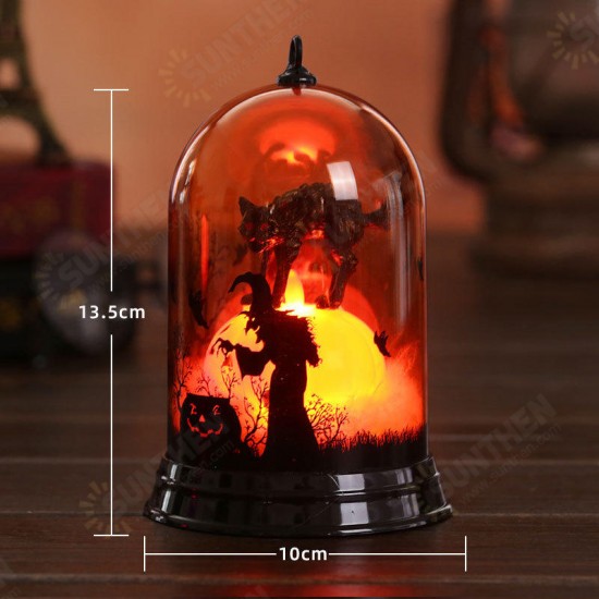 Halloween Small Lampshade Humorous Pumpkin Witch Black Cat Night Light Decoration Home Furnishing Holiday Gift