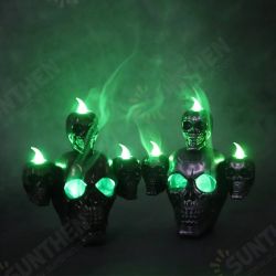 Halloween Smoke Horror Skull Head Lamp LED Electronic Candle Lights Haunted House Decoration Props Halloween Smoke Horror Skull Head Lamp LED Electronic Candle Lights Haunted House Decoration Props