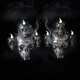 Halloween Smoke Horror Skull Head Lamp LED Electronic Candle Lights Haunted House Decoration Props