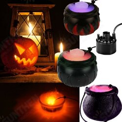 Halloween Smoke Machine Fog Mist Maker Color Changing Witch Cauldron Shape Smoke Machine EU/US/UK Fogger Holiday Party Decoration Prop Halloween Smoke Machine Fog Mist Maker Color Changing Witch Cauldron Shape Smoke Machine EU/US/UK Fogger Holiday Party Decoration Prop