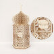 Islam Eid Ramadan Mubarak Decoration Wooden Golden LED Lantern Basswood Night Light