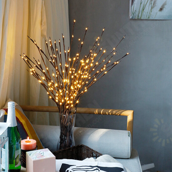 LED Branch Simulation Nordic Style Home Indoor Decor Table Lamp Creative Night Light For Bedroom Wedding Office