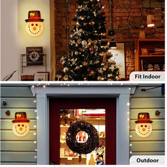 LED Christmas Snowman Porch Light Cover Wall Lamp Lampshade for Standard Outdoor Porch Lamp Decoration