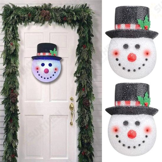 LED Christmas Snowman Porch Light Cover Wall Lamp Lampshade for Standard Outdoor Porch Lamp Decoration