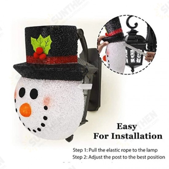 LED Christmas Snowman Porch Light Cover Wall Lamp Lampshade for Standard Outdoor Porch Lamp Decoration