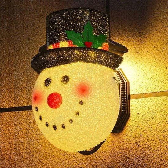 LED Christmas Snowman Porch Light Cover Wall Lamp Lampshade for Standard Outdoor Porch Lamp Decoration