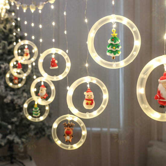 LED Curtain String Lights Garden Street Outdoor Christmas Holiday Light for Christmas Tree Decoration USB Rechargeable