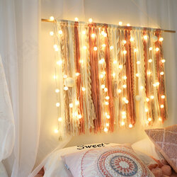 LED Cute Hair Ball Shape String Light Battery Powered Copper Wire Fairy Lights Garden Terrace Party Holiday Decoration Light String LED Cute Hair Ball Shape String Light Battery Powered Copper Wire Fairy Lights Garden Terrace Party Holiday Decoration Light String