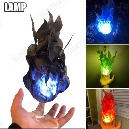 LED Ghost Fire Halloween Anime Dress Up Glowing Palm Flame Horror Atmosphere Ghost Fire Lamp Floating Fireball Props Lamp Decor