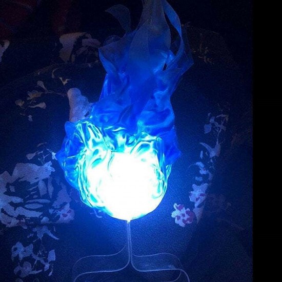 LED Ghost Fire Halloween Anime Dress Up Glowing Palm Flame Horror Atmosphere Ghost Fire Lamp Floating Fireball Props Lamp Decor