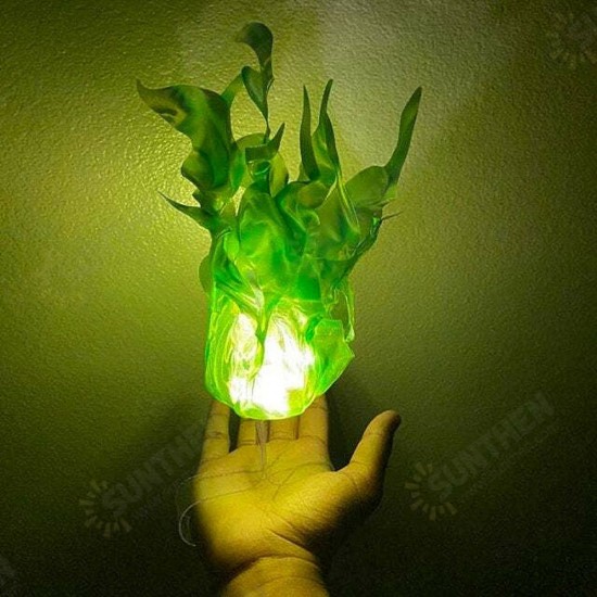 LED Ghost Fire Halloween Anime Dress Up Glowing Palm Flame Horror Atmosphere Ghost Fire Lamp Floating Fireball Props Lamp Decor