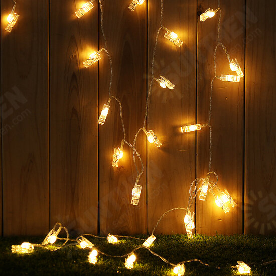 LED Photo Clip Light 10/20/30/40LED Home Decor Holiday Decor String Lights For Bedding Wedding Festival