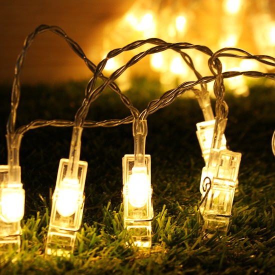 LED Photo Clip Light 10/20/30/40LED Home Decor Holiday Decor String Lights For Bedding Wedding Festival