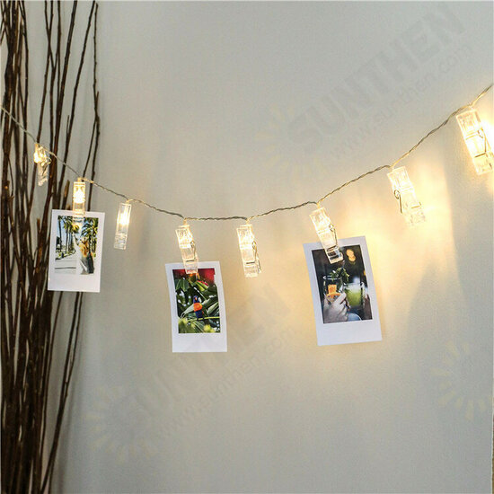 LED Photo Clip Light 10/20/30/40LED Home Decor Holiday Decor String Lights For Bedding Wedding Festival