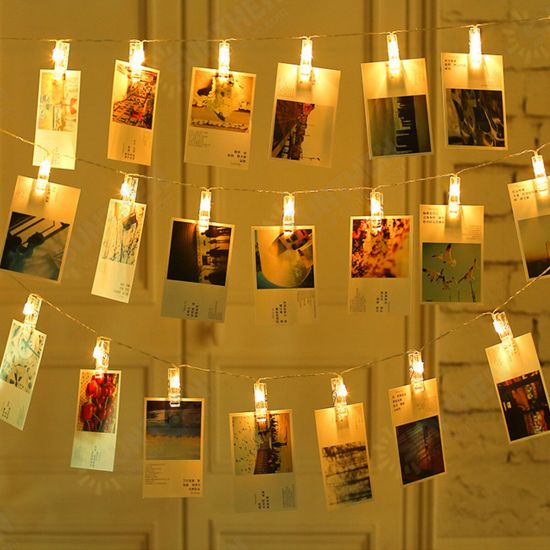 LED Photo Clip Light 10/20/30/40LED Home Decor Holiday Decor String Lights For Bedding Wedding Festival