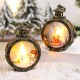 LED Santa Claus Round Light Ornament Christmas Night Light Christmas Party Decoration for Home Decor Kids Gift