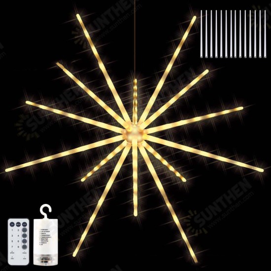 LED String Lights Hanging Starburst Lamp DIY Firework Stream Lights Christmas Garland Festival Decor Remote Twinkle Lights