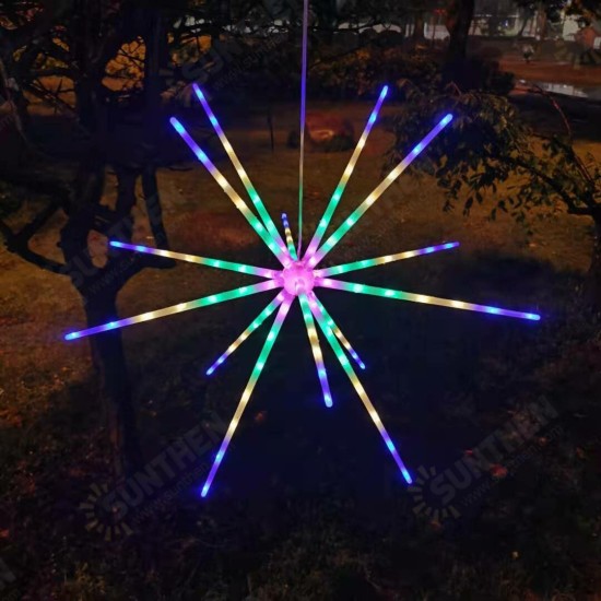 LED String Lights Hanging Starburst Lamp DIY Firework Stream Lights Christmas Garland Festival Decor Remote Twinkle Lights