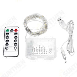 5M 10M USB Battery Powered LED Fairy String Light with Remote Control for Christmas Holiday 5M 10M USB Battery Powered LED Fairy String Light with Remote Control for Christmas Holiday