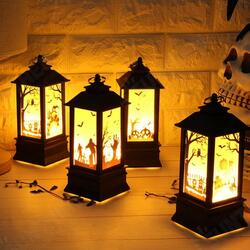 Battery Powered Hanging Lantern Holiday Light Pumpkin Flame Lamp for Halloween Decor DC4.5V Battery Powered Hanging Lantern Holiday Light Pumpkin Flame Lamp for Halloween Decor DC4.5V