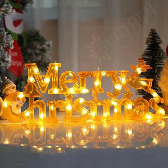 Merry Christmas Neon Night Light Hanging Tree Decoration Lights Letter Modeling Lights Outdoor Lamp Christmas For Garden Decoration