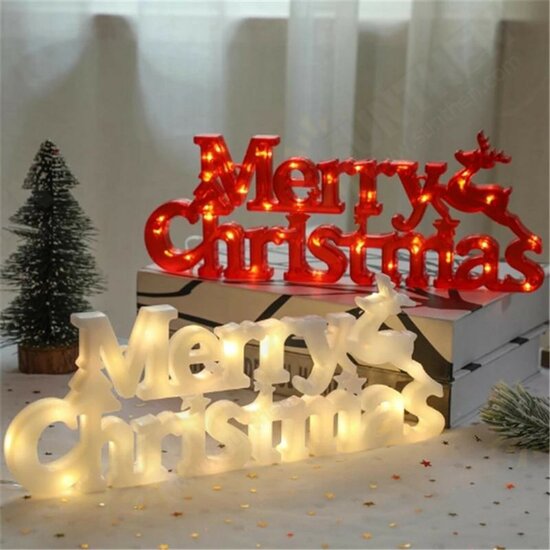 Merry Christmas Neon Night Light Hanging Tree Decoration Lights Letter Modeling Lights Outdoor Lamp Christmas For Garden Decoration