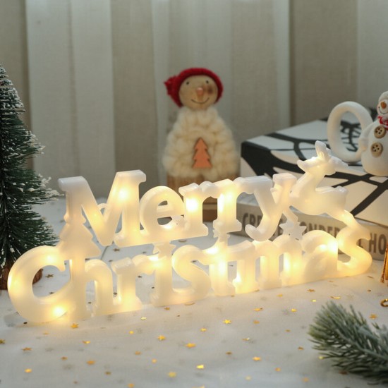 Merry Christmas Neon Night Light Hanging Tree Decoration Lights Letter Modeling Lights Outdoor Lamp Christmas For Garden Decoration