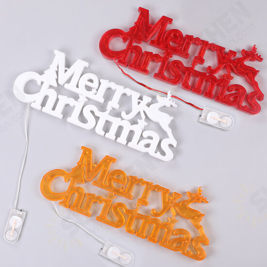 Merry Christmas Neon Night Light Hanging Tree Decoration Lights Letter Modeling Lights Outdoor Lamp Christmas For Garden Decoration