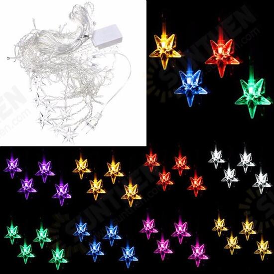 Multi 3.5M 100SMD Five-Pointed Star LED String Curtain Lights Christmas Lights Xmas Wedding Decor 110V