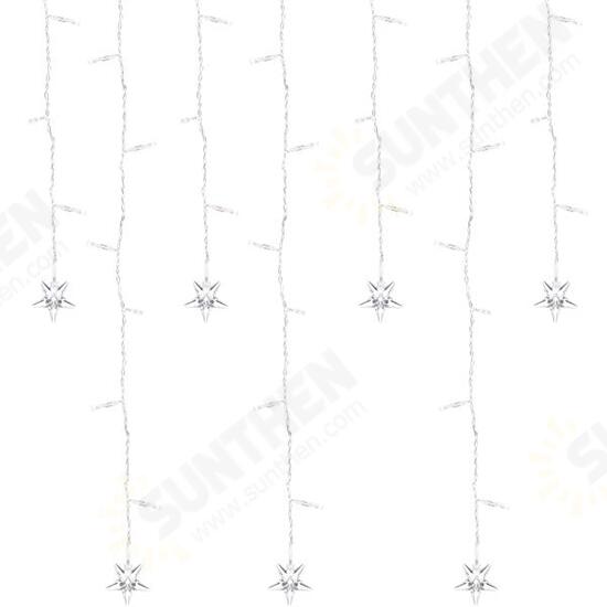 Multi 3.5M 100SMD Five-Pointed Star LED String Curtain Lights Xmas Wedding Decor 220V