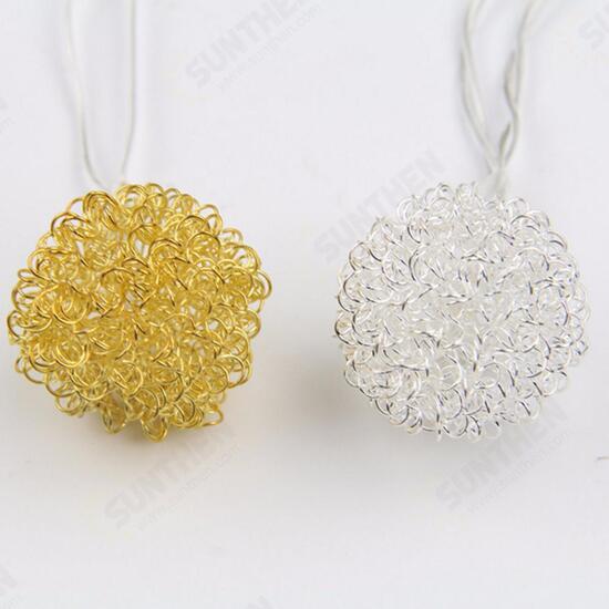 Outdooors Metal Wire Ball String HoliDay Light Xmas Party Christmas Wedding Decor