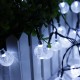 Outdoor 9.5M 50LEDs String Ball Light Remote Control 8 Modes Waterproof Garden Party Wedding Christmas Decor