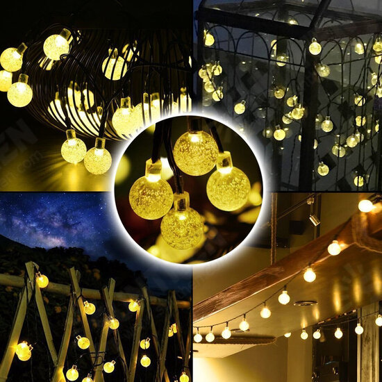 Outdoor 9.5M 50LEDs String Ball Light Remote Control 8 Modes Waterproof Garden Party Wedding Christmas Decor