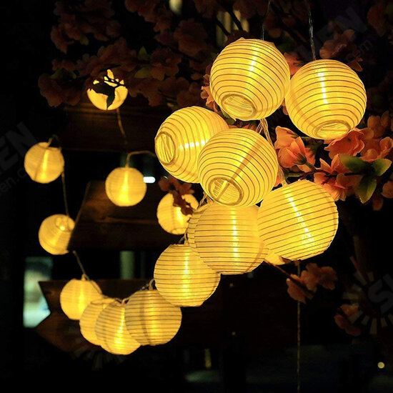 Outdoor Lantern Solar String Fairy Lights 10/20/30 LED For Party Wedding Decor