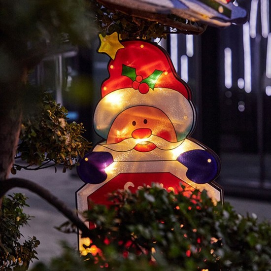 Santa Claus LED Suction Cup Window Hanging Light Christmas Atmosphere Scene Festival Decorative Lamp Christmas Decorations Clearance Christmas Lights