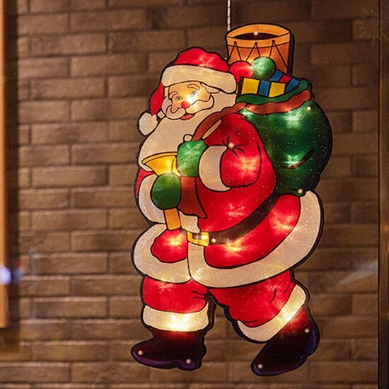 Santa Claus LED Suction Cup Window Hanging Light Christmas Atmosphere Scene Festival Decorative Lamp Christmas Decorations Clearance Christmas Lights