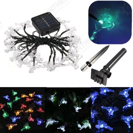 Solar Power 20 LED String Strip Lights Party Wedding Outdoor Tree Decor Lamp 5M