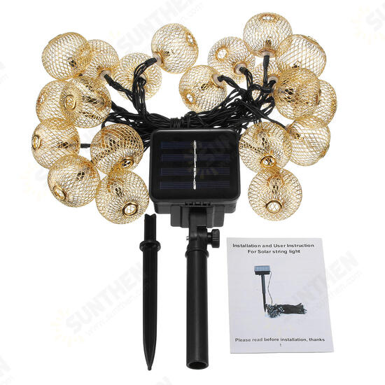 Solar Power 4.5m 20LED Waterproof Fairy Holiday Light String Garden Wedding Party Christmas Decor Solar Power 4.5m 20LED Waterproof Fairy Holiday Light String Garden Wedding Party Christmas Decor